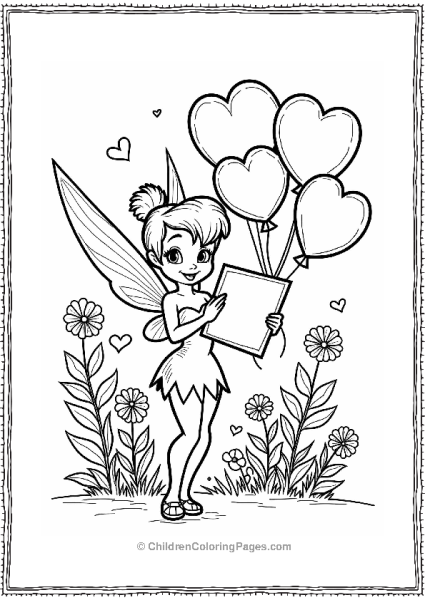 Tinker Bell In A Valentine S Day Scene Free PDF Printable