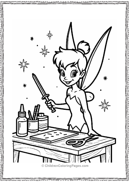 Tinker Bell In Her Workshop Free PDF Printable