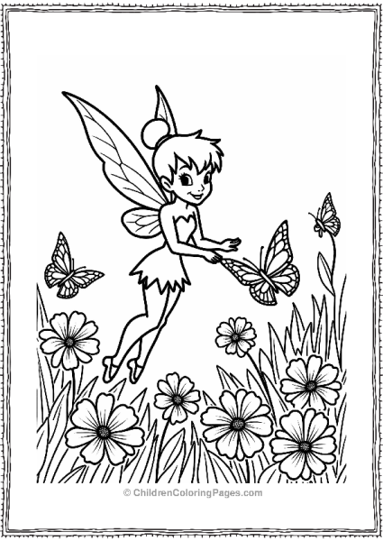 Tinker Bell In The Butterfly Garden Free PDF Printable