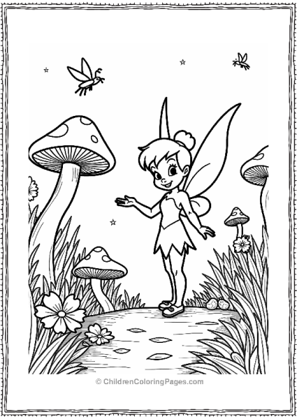 Tinker Bell In The Magical Garden Free PDF Printable