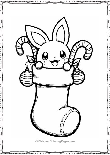 Togepi In A Christmas Stocking Free PDF Printable