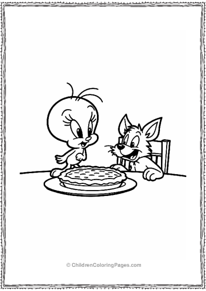 Tweety Bird And A Pie Free PDF Printable