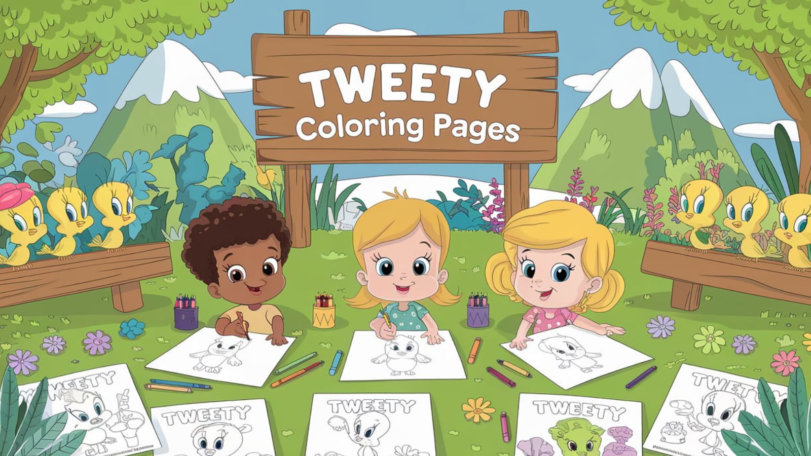 Tweety Coloring Pages – Free PDF Downloads For Kids 🐥💥🎨