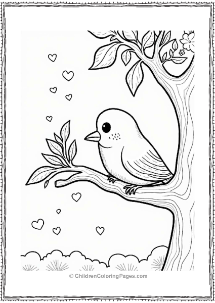 Valentine’s Day Bird Painting Hearts Free PDF Printable