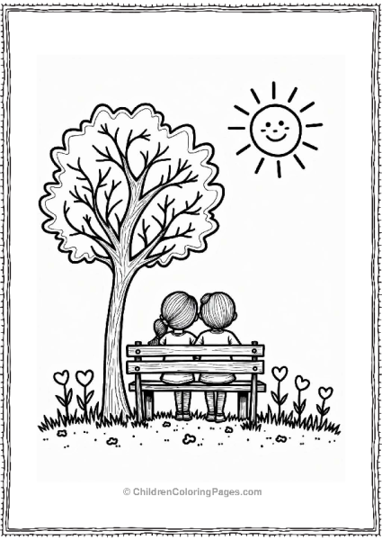 Valentine’s Day Couple Under A Heart Tree Free PDF Printable