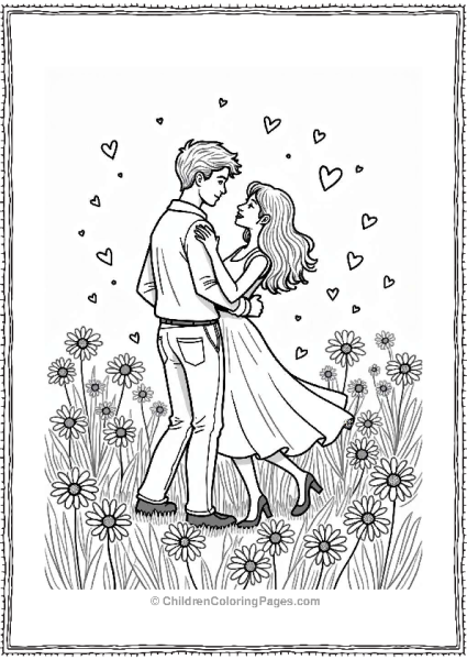 Valentine’s Day Dance In A Daisy Field Free PDF Printable