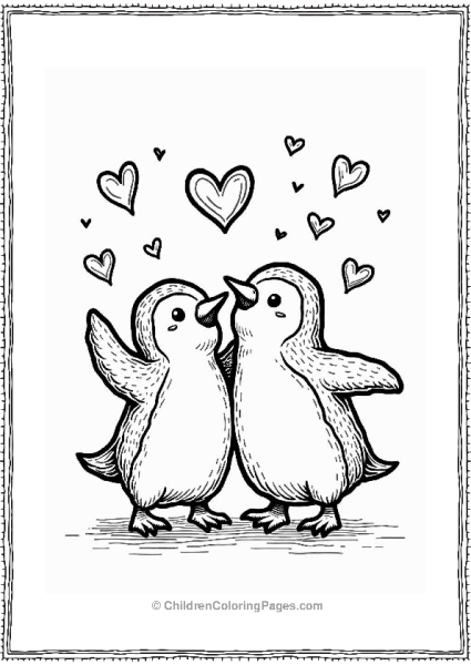 Valentine’s Day Dancing Penguins Free PDF Printable