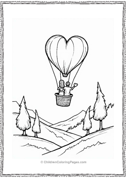 Valentine’s Day Hot Air Balloon Ride Free PDF Printable