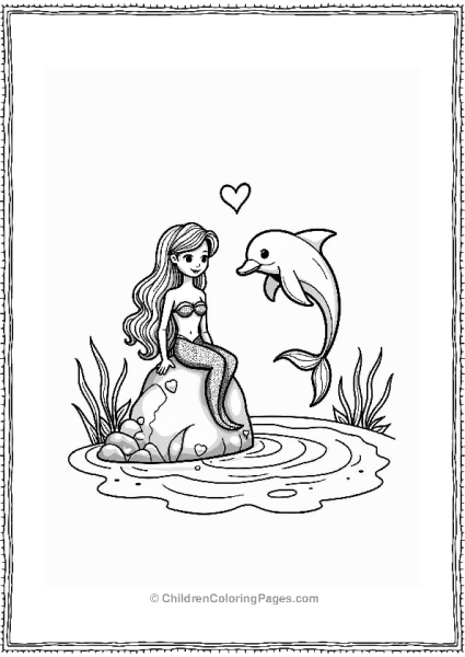 Valentine’s Day Mermaid And Dolphin Free PDF Printable