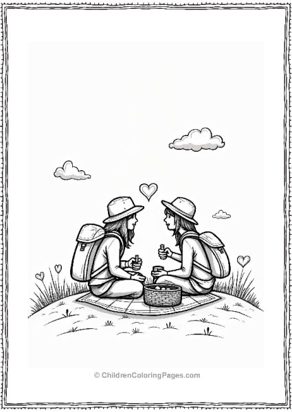 Valentine’s Day Picnic On A Hilltop Free PDF Printable