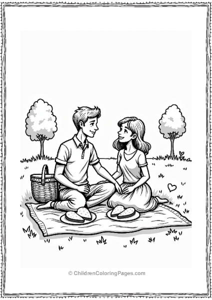 Valentine S Day Picnic With Heart Shaped Sandwiches Free PDF Printable