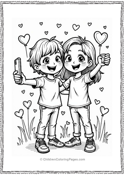 Valentine’s Day Selfie With Friends Free PDF Printable