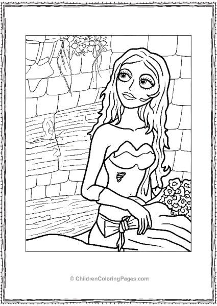 Victoria Holding Flowers Free PDF Printable