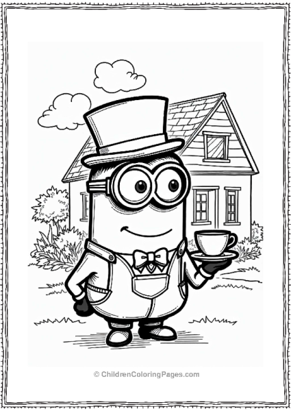 Victorian Minion With Teacup Free PDF Printable