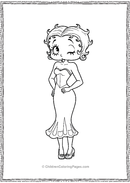 Vintage Fashionista Betty Boop Free PDF Printable