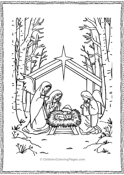 Virgin Mary At The Birth Of Jesus Free PDF Printable