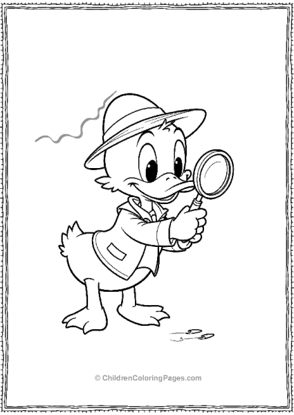 DuckTales Webby In Detective Attire Free PDF Printable