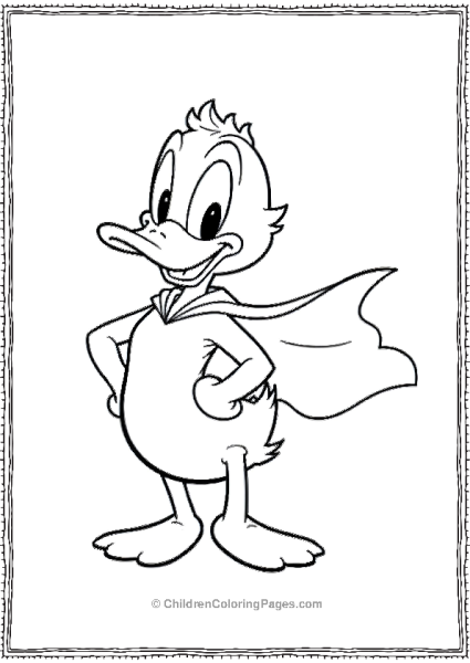 DuckTales Webby In Superhero Cap Free PDF Printable