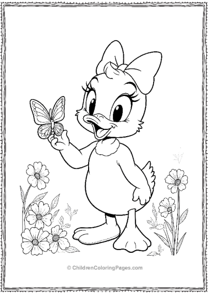 DuckTales Webby With A Butterfly Free PDF Printable