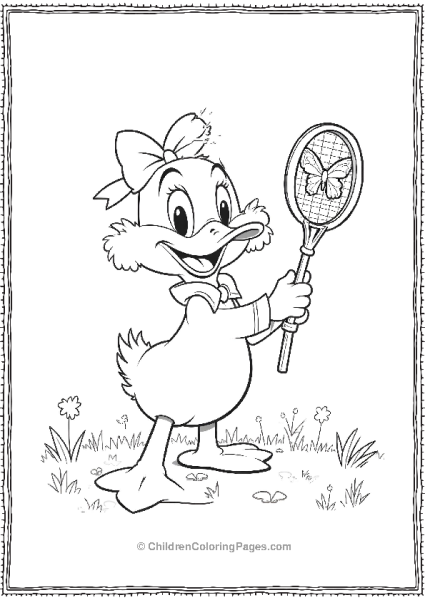 DuckTales Webby With Butterfly Net Free PDF Printable