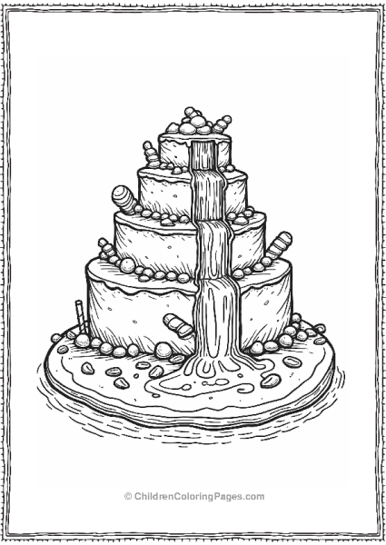 Whimsical Cake Island Scene Free PDF Printable