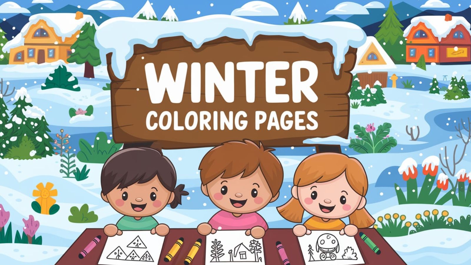 Winter Coloring Pages – Free PDF Printables For Kids ☃️❄️