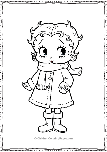 Winter Wonderland Betty Boop Free PDF Printable