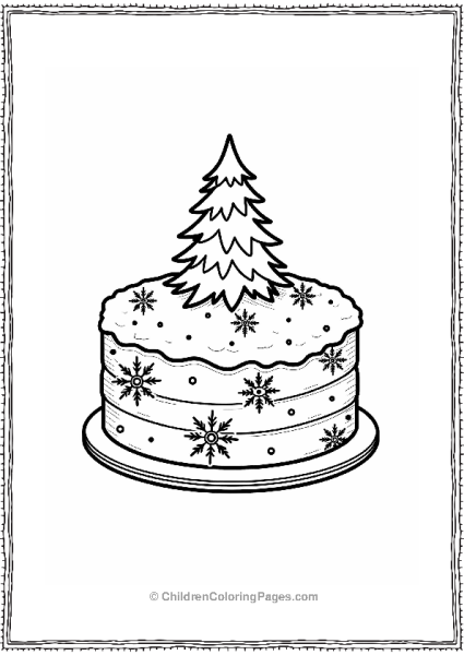 Winter Wonderland Cake Design Free PDF Printable