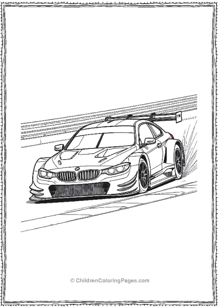 A BMW M3 DTM Speeding Down A Track Free PDF Printable