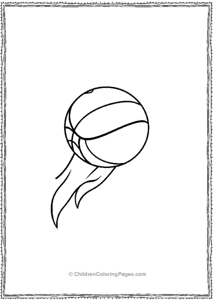 A Basketball Logo With A Flame Trail Free PDF Printable