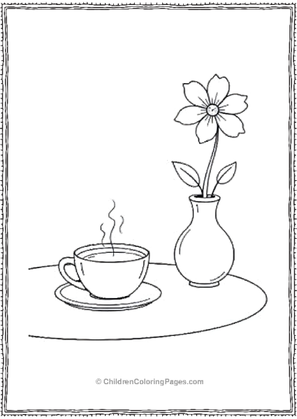 A Table With Hot Chocolate Free PDF Printable