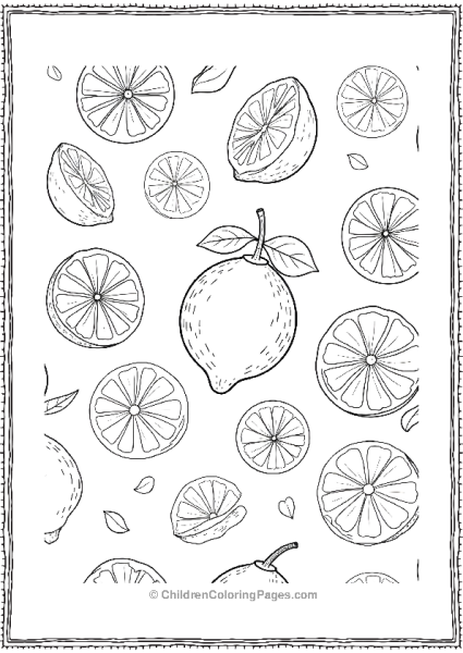 A Geometric Pattern Of Lemons Free PDF Printable