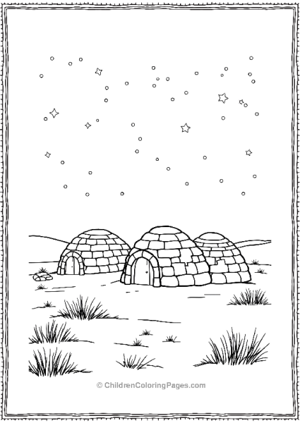 A Group Of Igloos At The North Pole Free PDF Printable