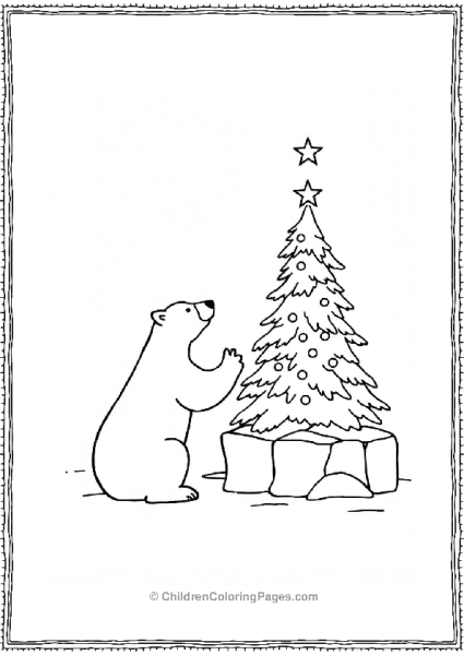 A Polar Bear Admiring A Tree Free PDF Printable