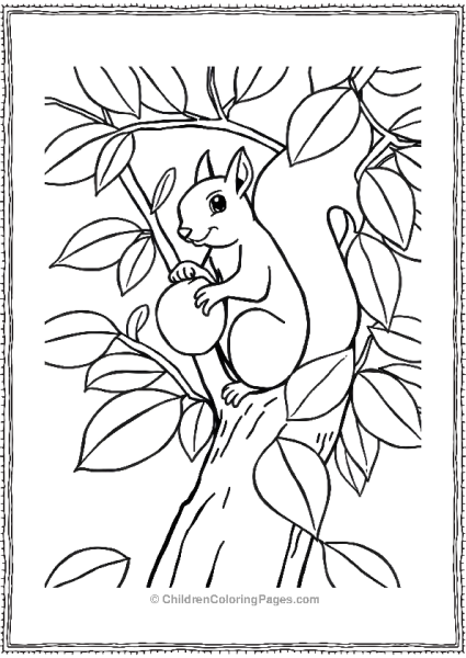 A Squirrel Picking Lemon Free PDF Printable