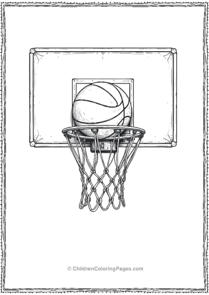 A Vintage Basketball With Retro Hoop Free PDF Printable