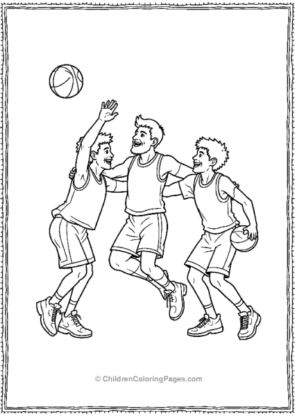 A Basketball Game With Players Free PDF Printable