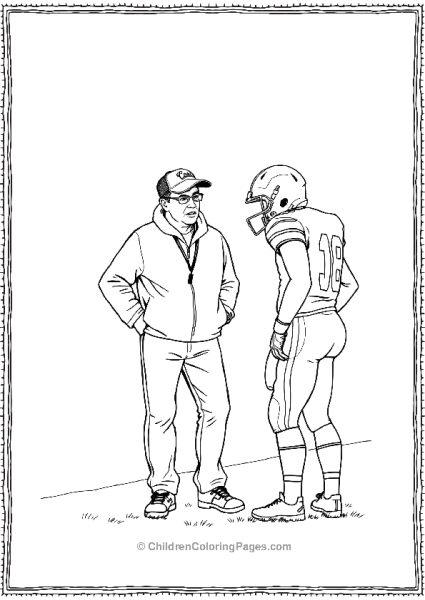 A Coach Discussing Strategy With A Basketball Player Free PDF Printable