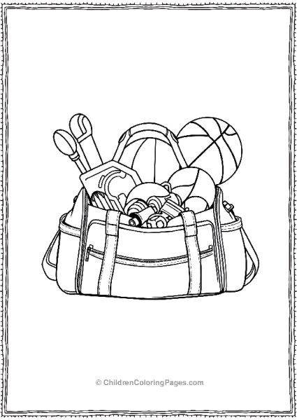 A Gym Bag Filled With Basketball Gear Free PDF Printable