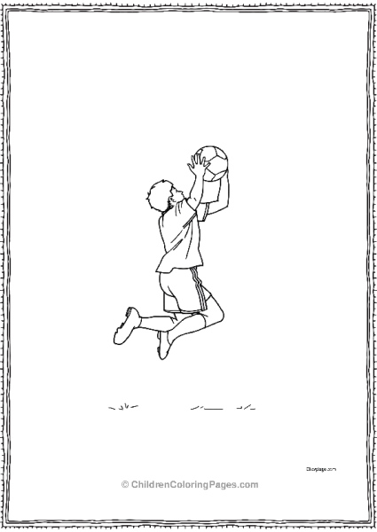 A Player Jumping To Save The Basketball Free PDF Printable