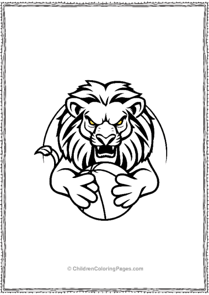 A Team Logo Roaring Lion Basketball Free PDF Printable