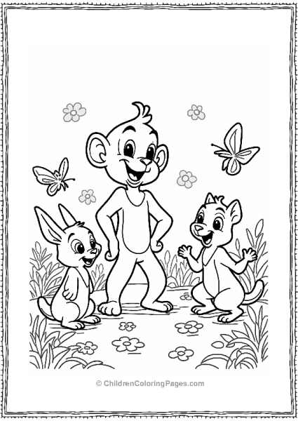 Abu And His Animal Friends In The Garden Free PDF Printable