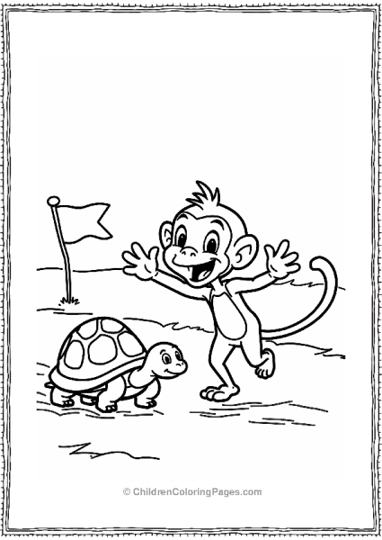 Abu Cheering At The Tortoise Race Free PDF Printable