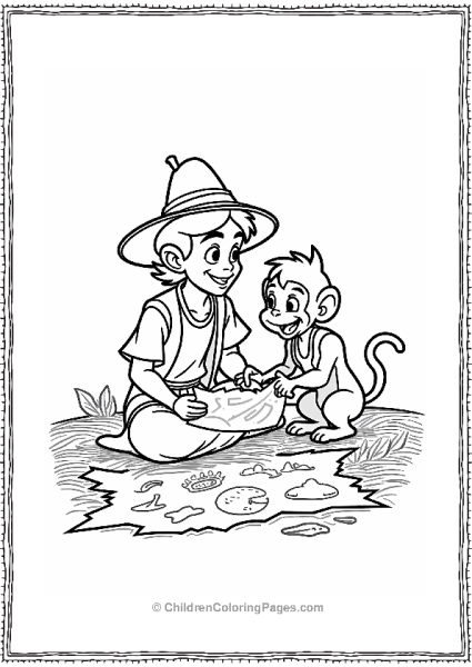 Aladdin And Abu Planning An Adventure Free PDF Printable