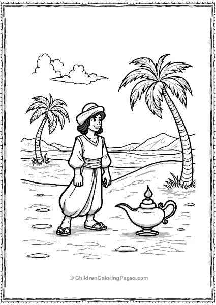 Aladdin And Genie In The Desert Free PDF Printable