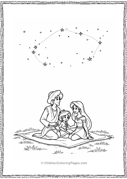 Aladdin And Jasmine Under The Stars Free PDF Printable