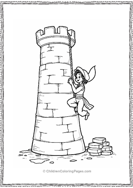 Aladdin Climbing The Tower Free PDF Printable