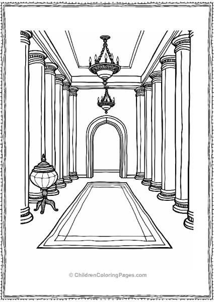 Aladdin Grand Hall Interior Free PDF Printable