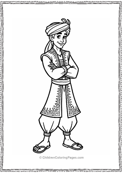 Aladdin In Traditional Indian Outfit Free PDF Printable