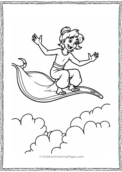 Aladdin Riding The Magic Carpet Free PDF Printable